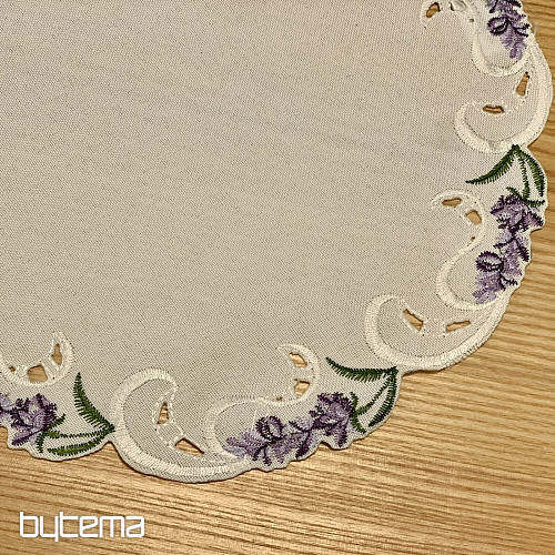 Bestickte Tischdecke LAVENDEL