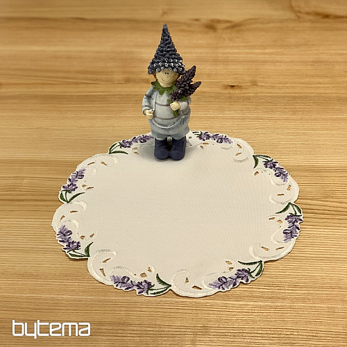 Bestickte Tischdecke LAVENDEL