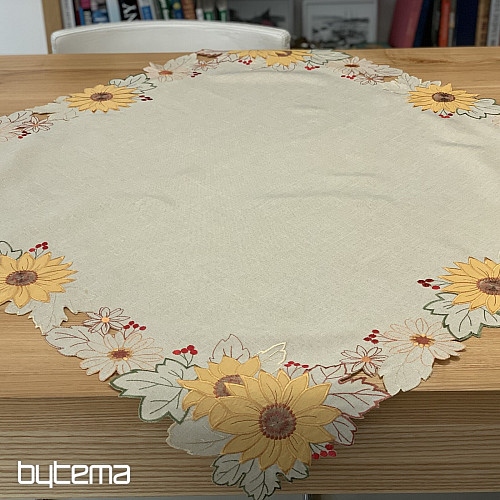 Bestickte Tischdecke SONNENBLUME