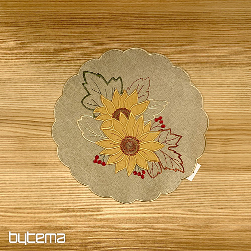 Bestickte Tischdecke SONNENBLUME
