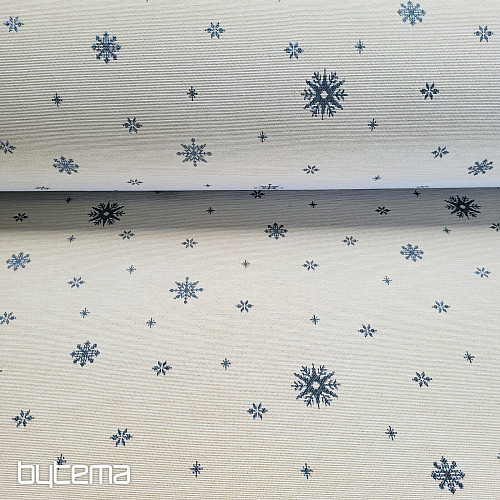 Gobelinstoff WEICHE BLAUE FLOCKEN