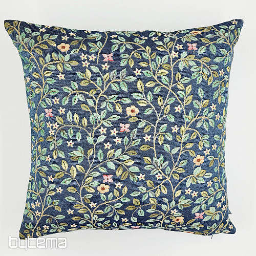 Gobelin-Kissenbezug TREE OF HAPPINESS allover BLAU