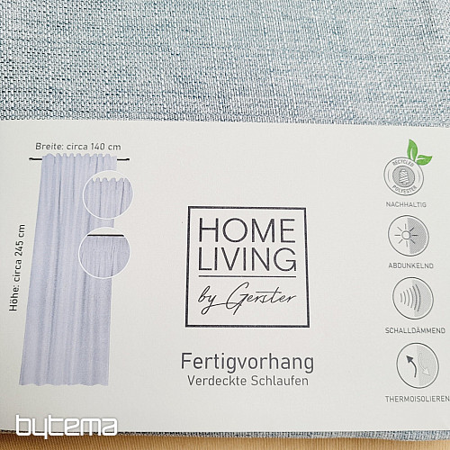 Luxuriöse Fertiggardine HOME LIVING graublau