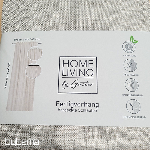 Luxuriöse Fertiggardine HOME LIVING beige