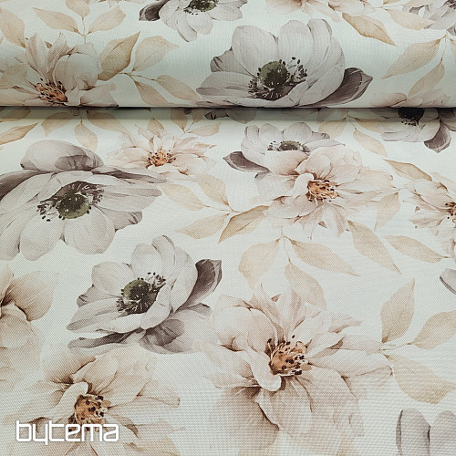 Dekorationsstoff OXFORD BEIGE FLOWER