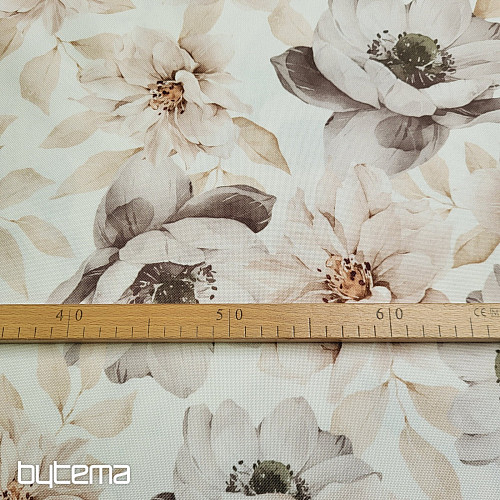 Dekorationsstoff OXFORD BEIGE FLOWER