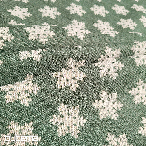 Luxuriöser Dekorationsstoff FLAKES GREEN
