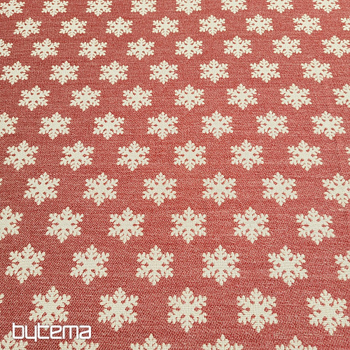 Luxuriöser Dekorationsstoff FLAKES RED