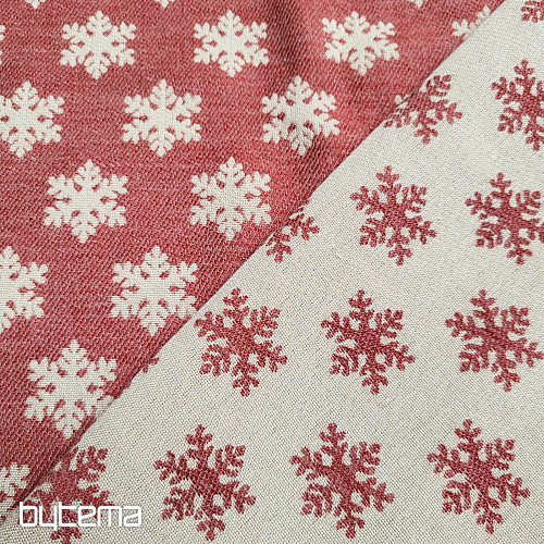Luxuriöser Dekorationsstoff FLAKES RED