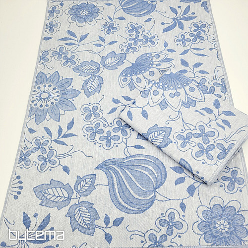 Baumwollhandtücher BLAUE BLUMEN