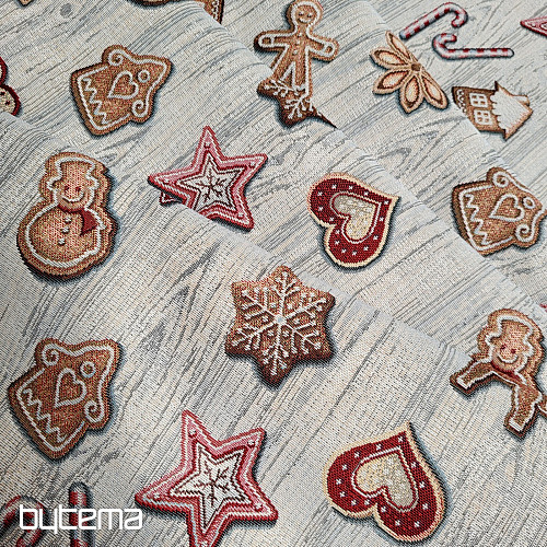 Gobelinstoff WEIHNACHTSLEBKUCHEN