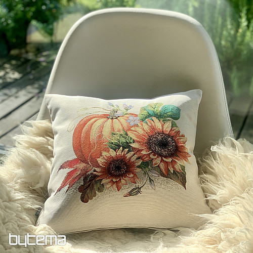 Gobelin-Kissenbezug KÜRBISSEN UND SONNENBLUMEN
