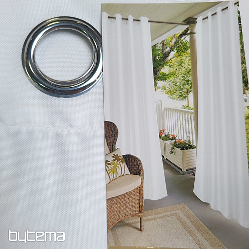 Dekorativer Outdoor-Vorhang GAIA WHITE Ringe