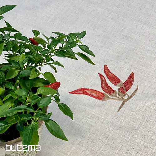 Tischdecke mit Leinenmischung PEPPERS