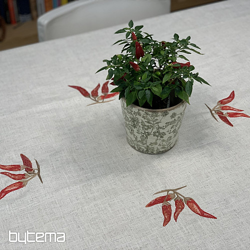 Tischdecke mit Leinenmischung PEPPERS