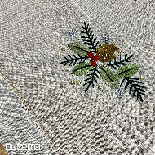 Bestickte Tischdecke BUNTE Zweige