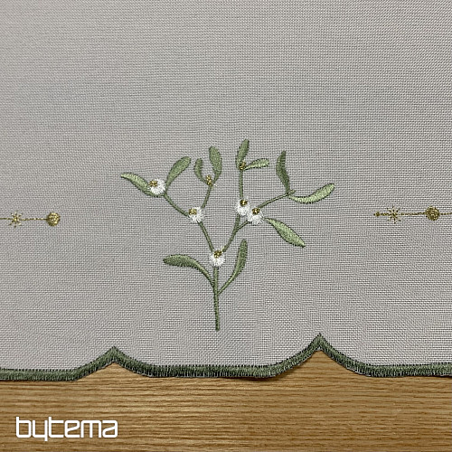 Bestickte Tischdecke WEISSE KERZEN