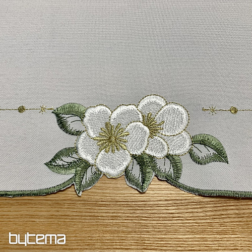 Bestickte Tischdecke WEISSE KERZEN