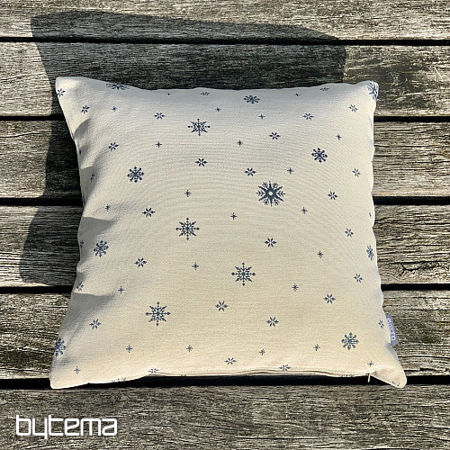 Weihnachts-Gobelinbezug Feine Flocken BLAU