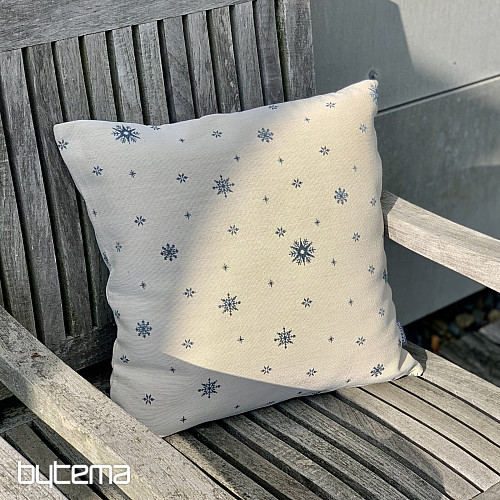 Weihnachts-Gobelinbezug Feine Flocken BLAU