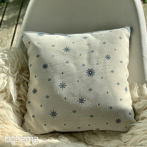 Weihnachts-Gobelinbezug Feine Flocken BLAU