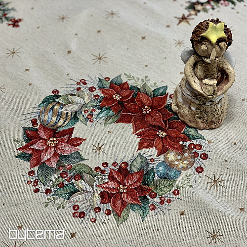 Gobelin-Tischdecke und Schal WEIHNACHTSBÄUME