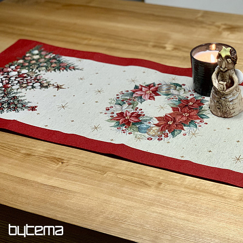 Gobelin-Tischdecke und Schal WEIHNACHTSBÄUME