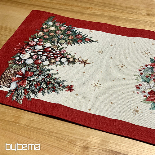 Gobelin-Tischdecke und Schal WEIHNACHTSBÄUME