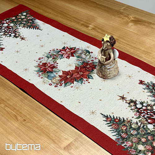 Gobelin-Tischdecke und Schal WEIHNACHTSBÄUME