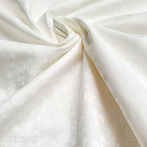 Baumwoll-Dekostoff MARGELIE Blumen CREME