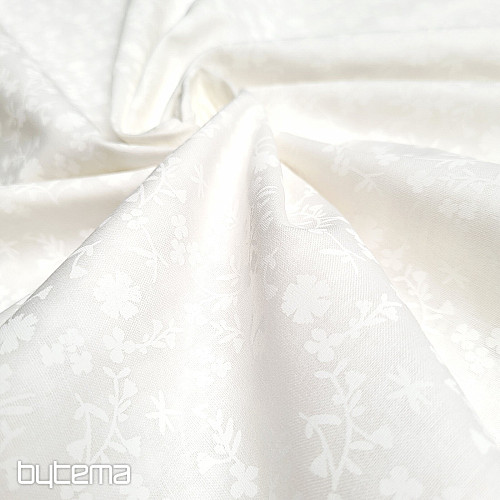 Baumwoll-Dekostoff MARGELIE Blumen CREME