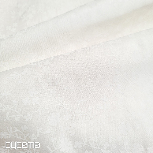 Baumwoll-Dekostoff MARGELIE Blumen CREME