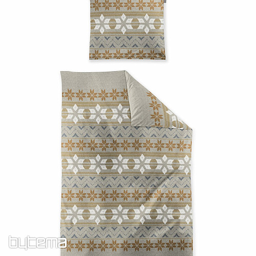Luxus-Flanell-Bettwäsche IRISETTE PANDA 8621-80 NATUR