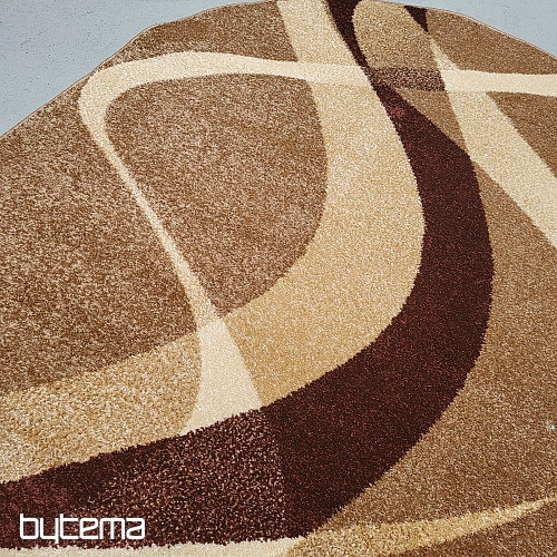 Ovaler Teppich Braunbeige