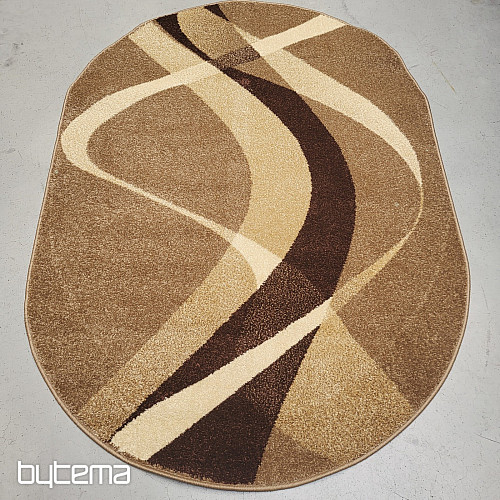 Ovaler Teppich Braunbeige