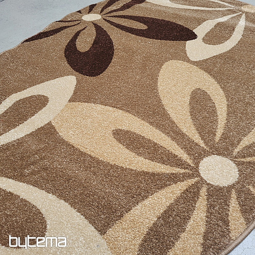 Ovaler Teppich Kakaobeige FLOWER
