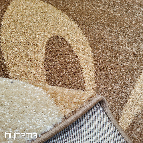 Ovaler Teppich Kakaobeige FLOWER