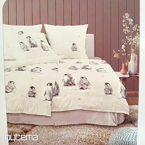 Luxus-Flanellbettwäsche IRISETTE PANDA 8645-80 PINGUINE