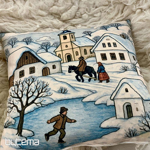 Weihnachtsdeko-Cover SATTELAUFLIEGER IM WINTER