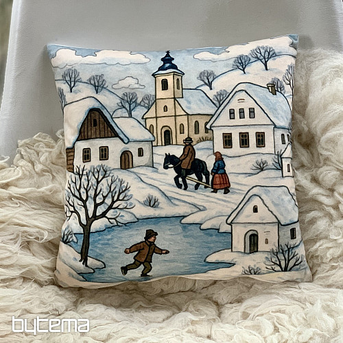 Weihnachtsdeko-Cover SATTELAUFLIEGER IM WINTER