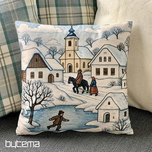 Weihnachtsdeko-Cover SATTELAUFLIEGER IM WINTER