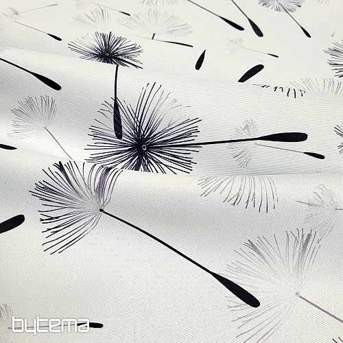 Dekorationsstoff BLACK OUT DANDELION schwarz