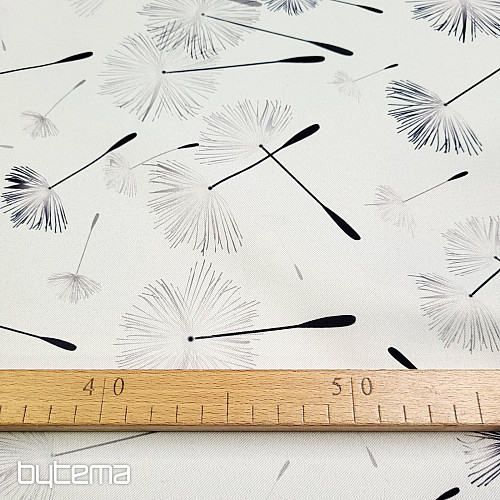 Dekorationsstoff BLACK OUT DANDELION schwarz