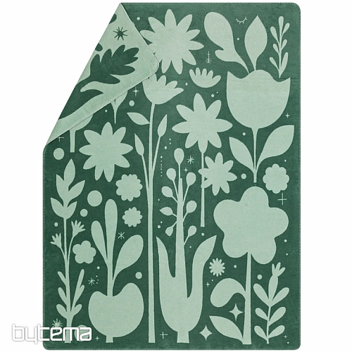 Decke DF SAVONA FOLKLORE FLOWERS GREEN