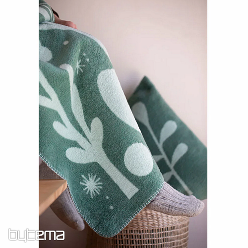 Decke DF SAVONA FOLKLORE FLOWERS GREEN