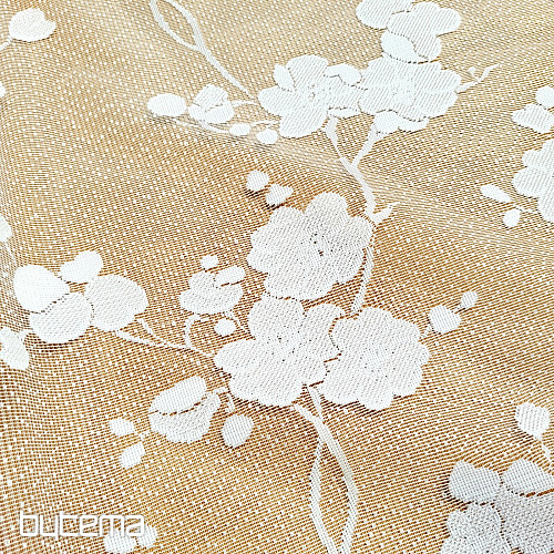 Jacquardvorhang GITA WEISSE BLUMEN
