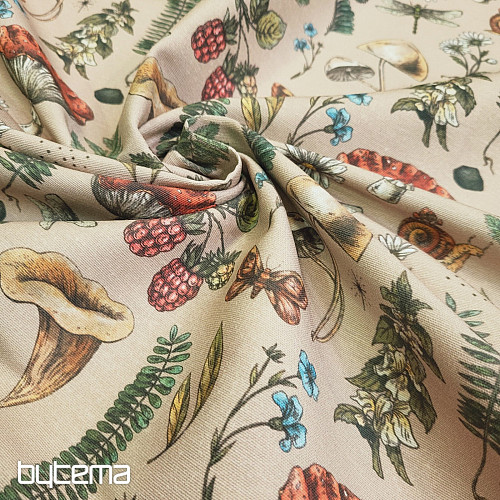 Dekorativer Stoff HERBST IM WALD