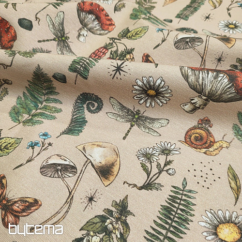 Dekorativer Stoff HERBST IM WALD