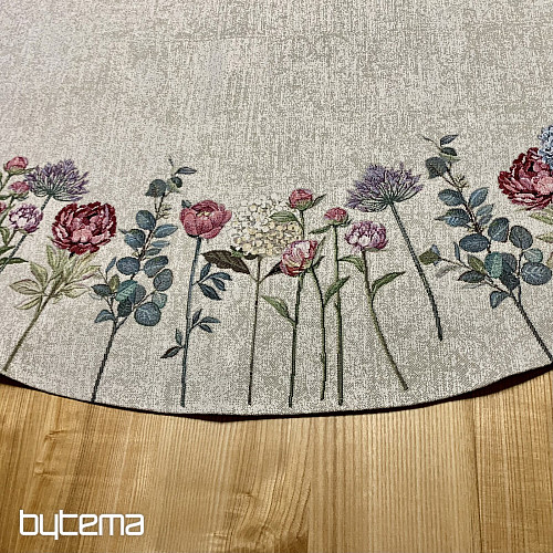 Runde Wandteppich-Tischdecke FLORES TIME