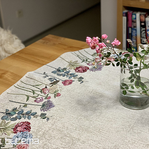 Runde Wandteppich-Tischdecke FLORES TIME